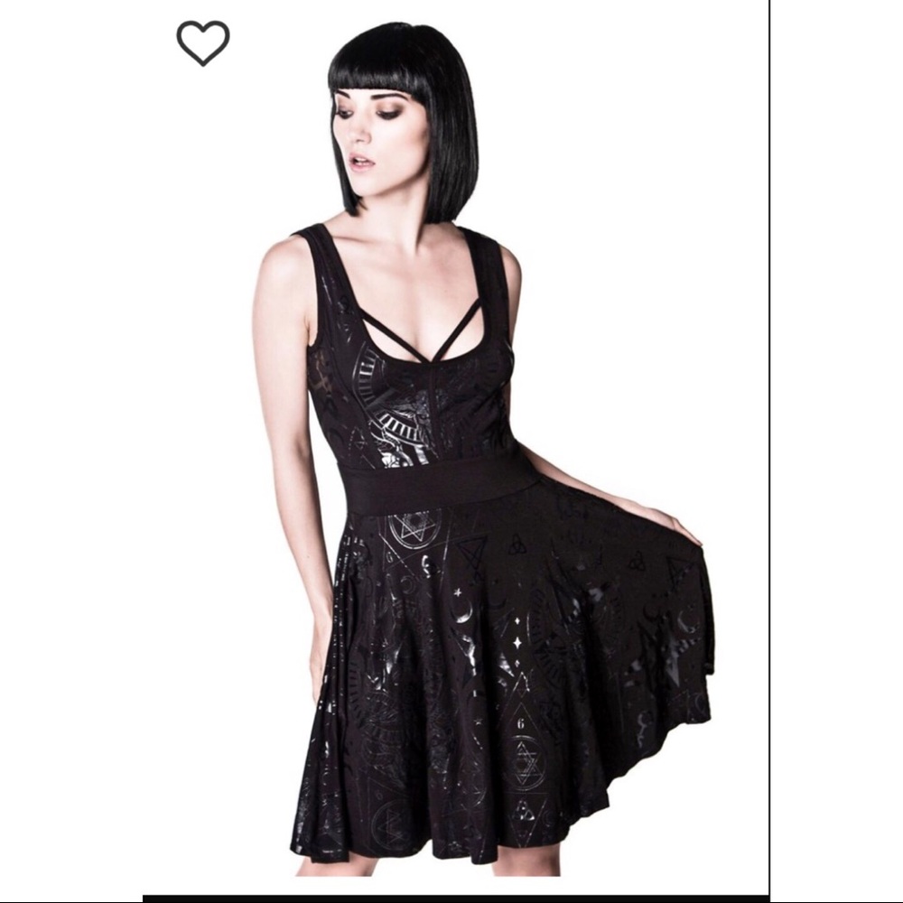 Killstar Vicky Veil Skater Dress